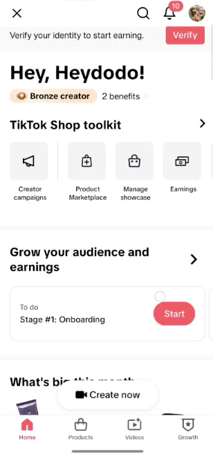 The red Verify button in the top right